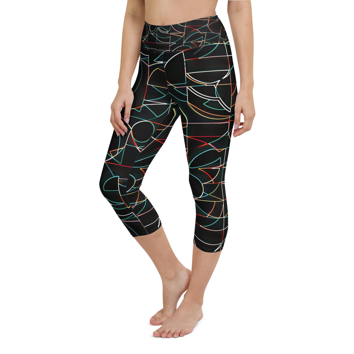 Yoga Capri Leggings neon lines