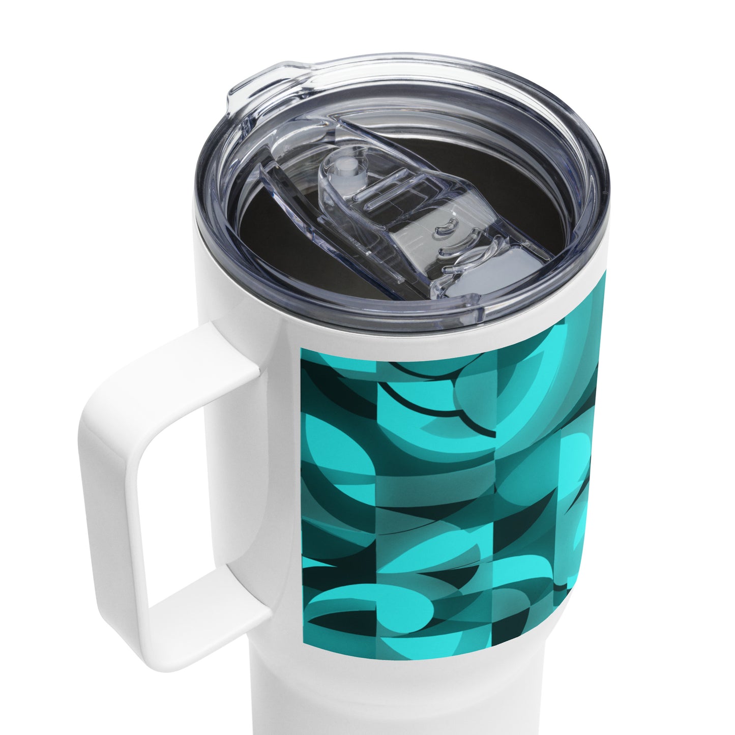 Travel mug with a handle, Mean Green